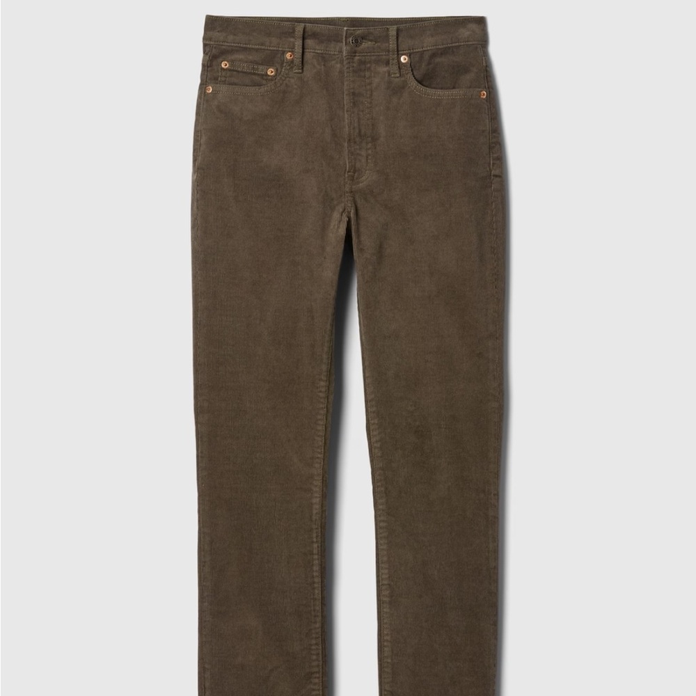 High Rise Corduroy Vintage Slim Pants